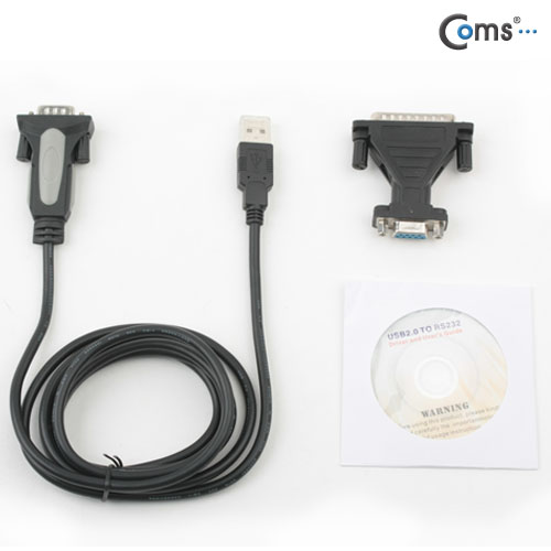 Coms USB  시리얼 컨버터, USB 2.0, 케이블 + 젠더