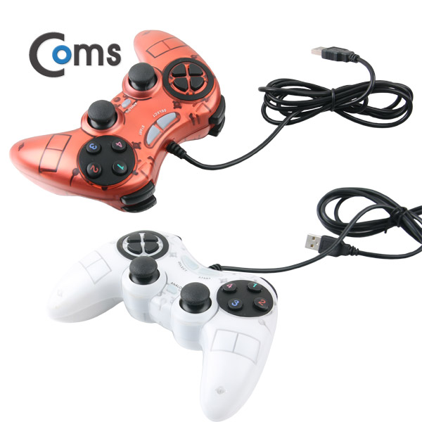 Coms USB 조이패드(PC 게임용) / 조이스틱 / 4 Color (랜덤발송)