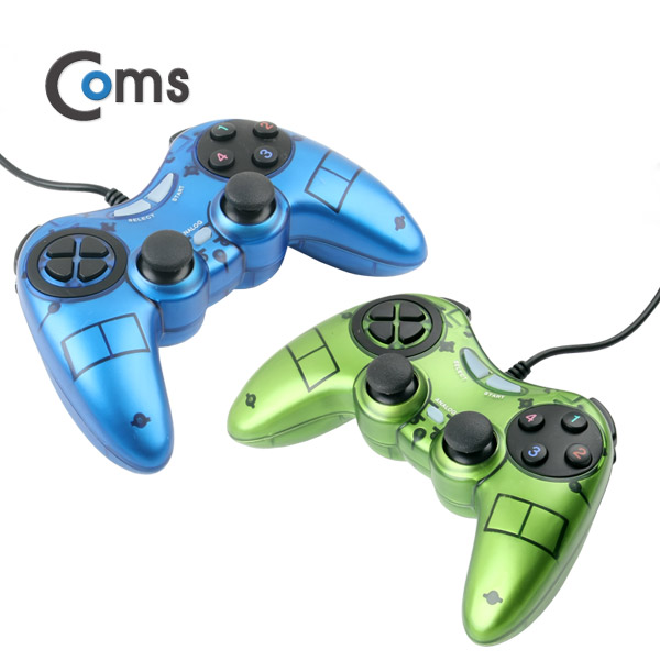 Coms USB 조이패드(PC 게임용) / 조이스틱 / 4 Color (랜덤발송)