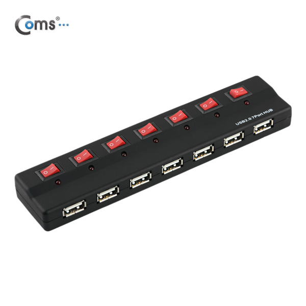 Coms USB 2.0 7포트 허브 (개별스위치)
