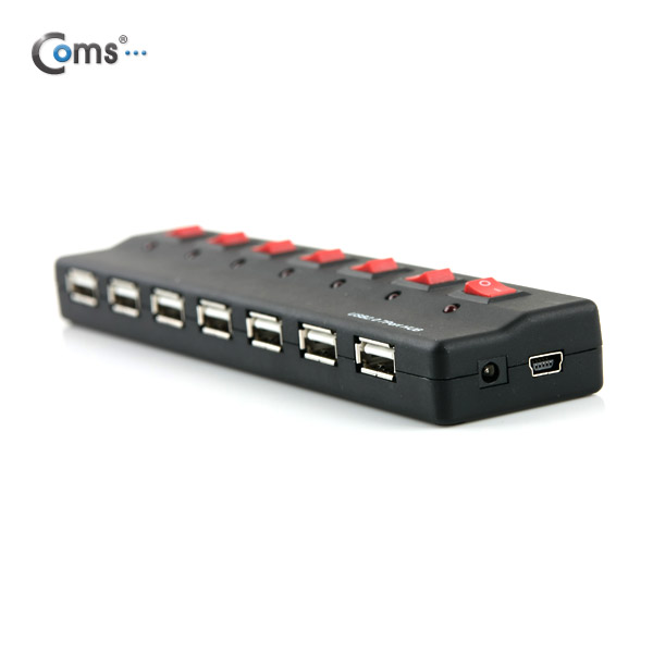 Coms USB 2.0 7포트 허브 (개별스위치)