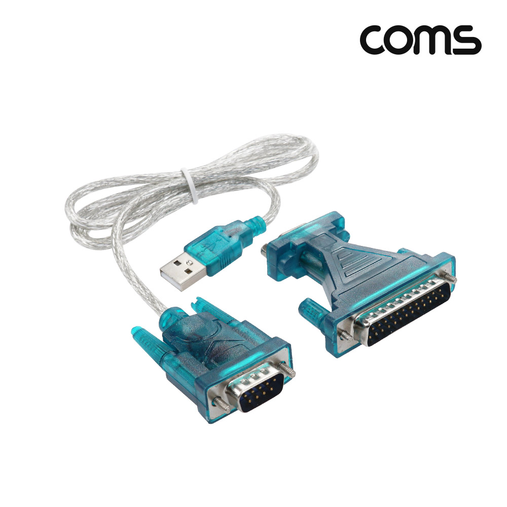 Coms USB 시리얼/페러렐 컨버터 콤보형(RS232/DB25)