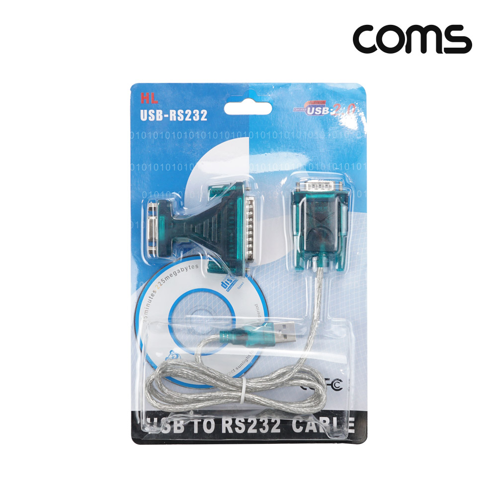 Coms USB 시리얼/페러렐 컨버터 콤보형(RS232/DB25)