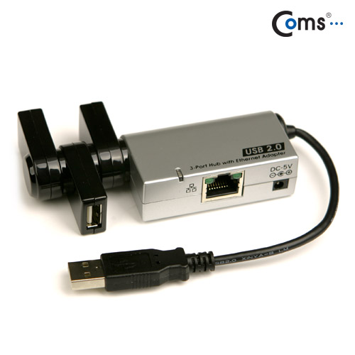 Coms USB 허브 2.0, (3P + RJ45)