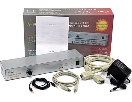 멀티미디어 모니터 8 :1 분배기 / 엠프