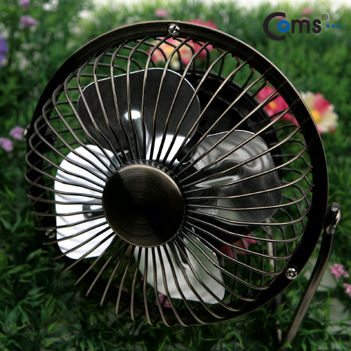 Coms USB 선풍기/상하조절/metal, 실버