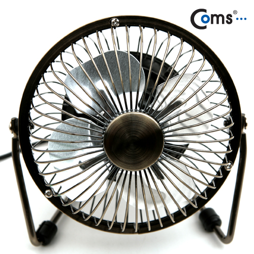 Coms USB 선풍기/상하조절/metal, 실버