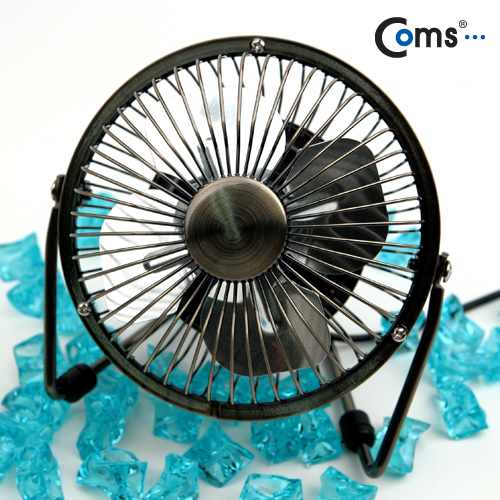 Coms USB 선풍기/상하조절/metal, 실버