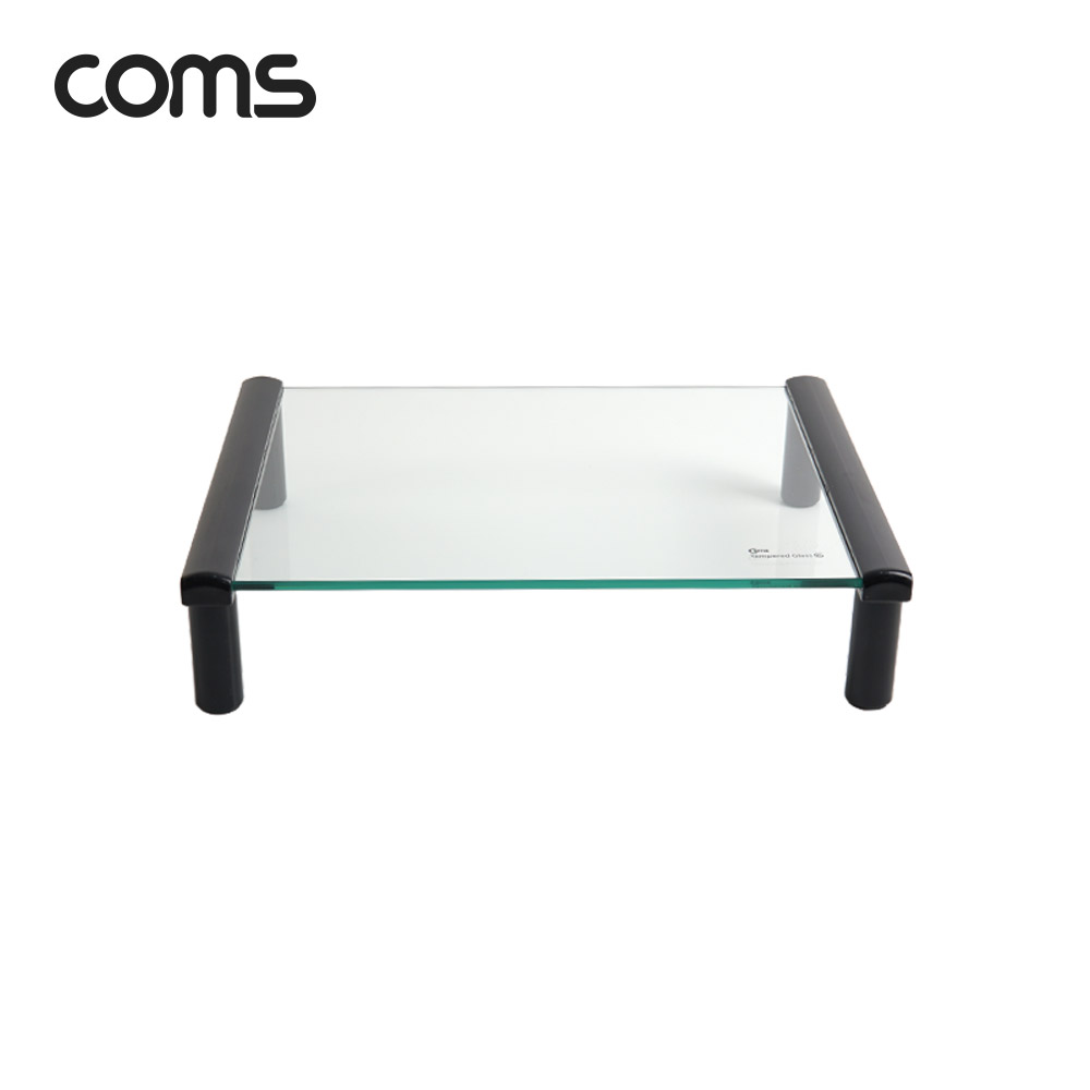 Coms 마우스 숨김 모니터 받침대(블랙), 스탠드