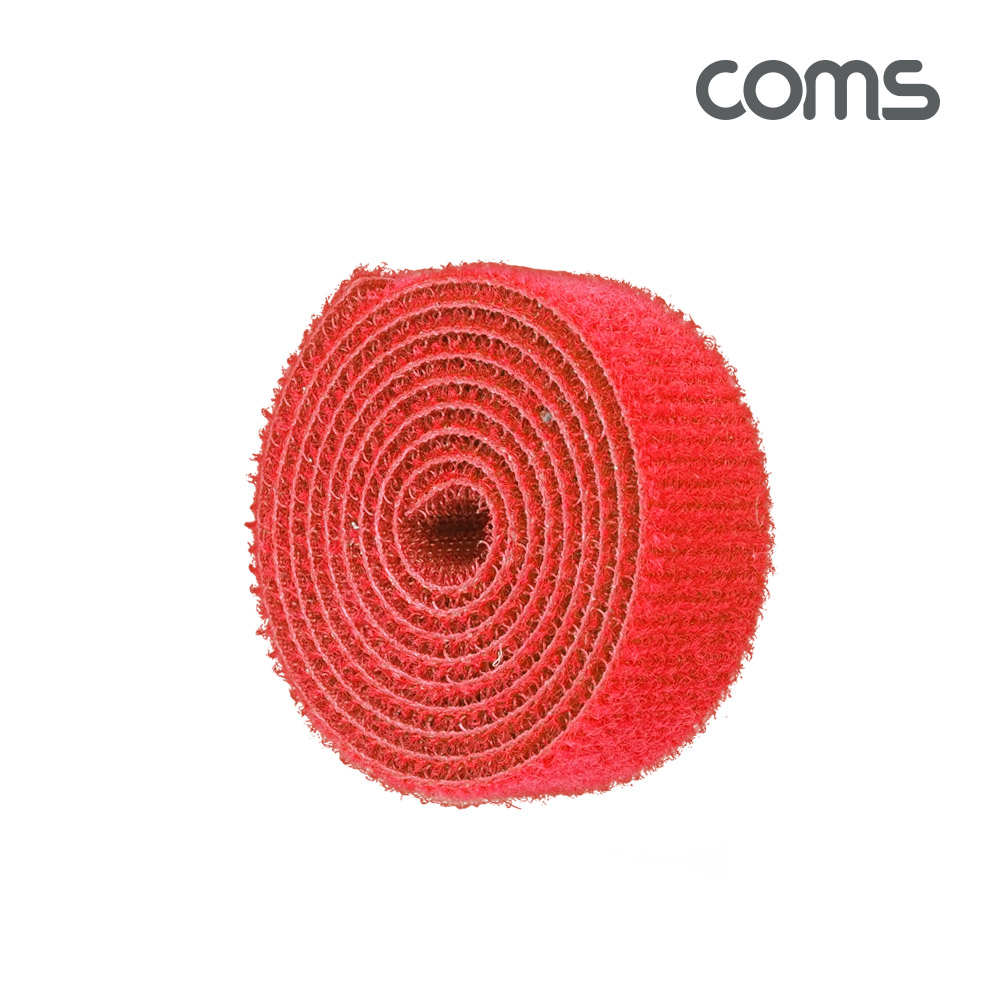 Coms 케이블 타이-벨크로(빨강)