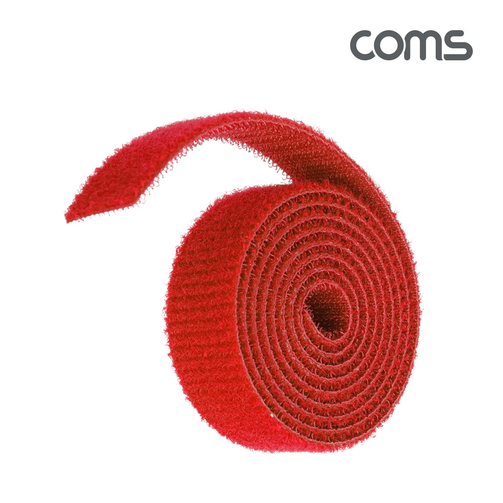 Coms 케이블 타이-벨크로(빨강)