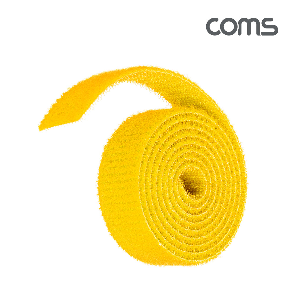 Coms 케이블 타이-벨크로(노랑)