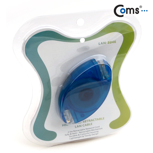 Coms 랜케이블(자동감김/다이렉트) 2.5M/Lan/CAT5e