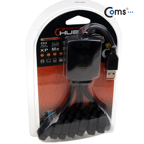 Coms USB 허브 2.0, (7P/문어발형) 무전원