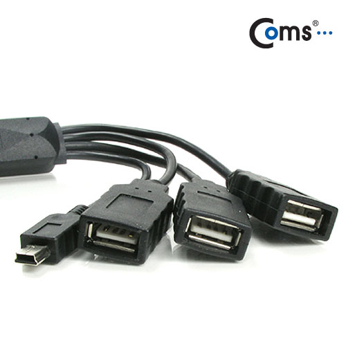 Coms USB2.0 4포트 허브 - 문어발 형태, 미니 5핀 단자