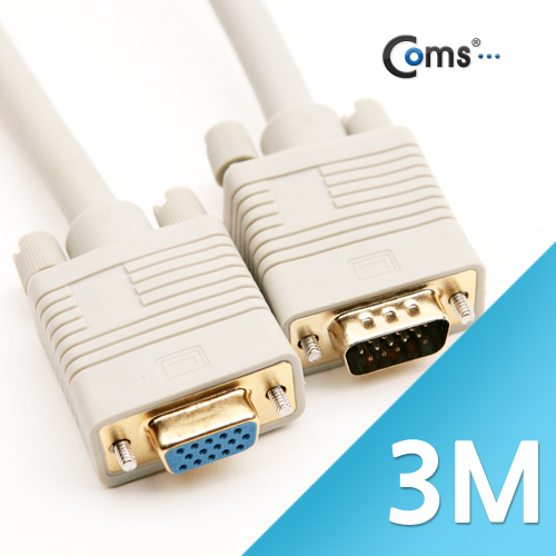 Coms 고급형 모니터 RGB 연장 케이블 3M - M/F 타입