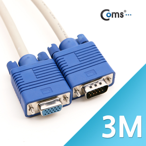 Coms 보급형 모니터 RGB 연장 케이블 3M - M/F 타입