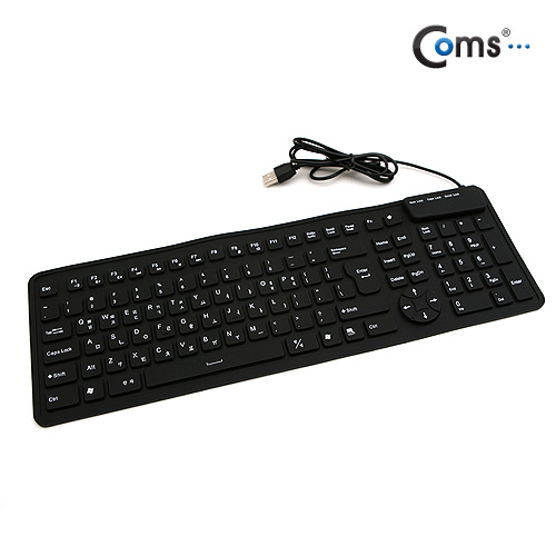 Coms 키보드 / 실리콘 롤 키보드, USB타입 BLACK