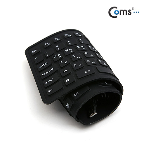 Coms 키보드 / 실리콘 롤 키보드, USB타입 BLACK