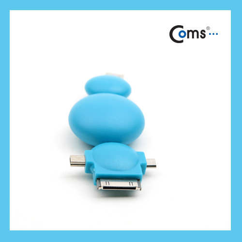 Coms USB 자동감김 통합 60cm(블루)