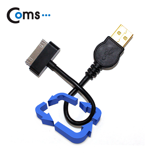 Coms 스트롱 미니 케이블(USB to iOS 스마트폰) 10cm 검정/충전/데이터