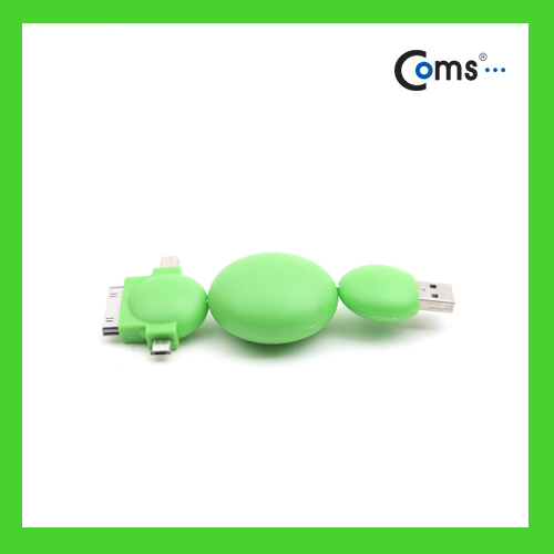 Coms USB 자동감김 통합 60cm(그린)