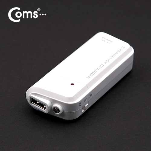 Coms 스마트폰 비상 충전기(3 in 1/멀티), 자동감김(파랑색)