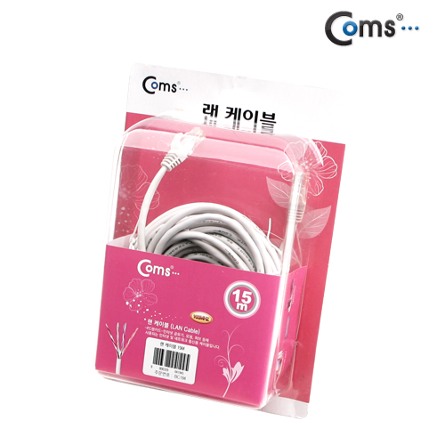 Coms UTP CAT5e 랜케이블(Direct) Grey, 고급포장 15M/LAN