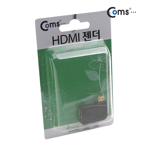 Coms HDMI 젠더(Micro HDMI M/HDMI F), 꺾임형(꺽임)/우향90도
