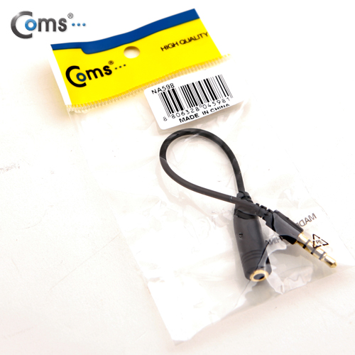 Coms 스마트폰 젠더(3.5 M/F 4극), 15cm