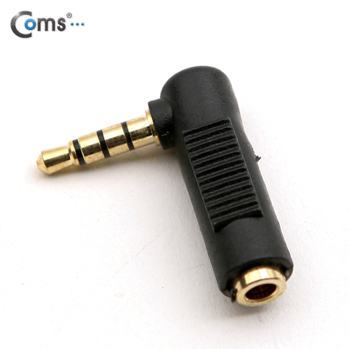 Coms 3.5파이 3극(F)/4극(M) 변환 꺾임형(꺽임) 'ㄱ'젠더