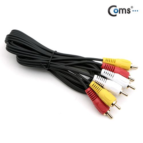 Coms RCA 3선 케이블 1.5M (영상/음성) 고급포장