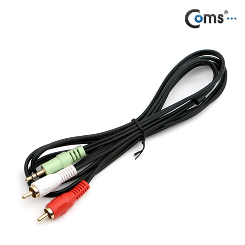 Coms 스테레오/RCA(2선) 케이블 1.5M 고급포장/Stereo