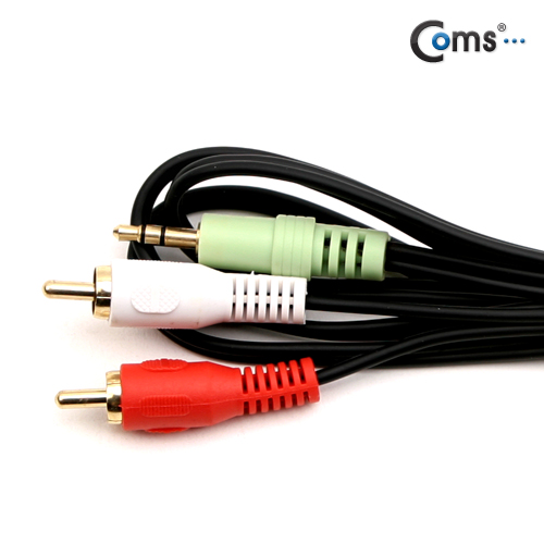 Coms 스테레오/RCA(2선) 케이블 1.5M 고급포장/Stereo