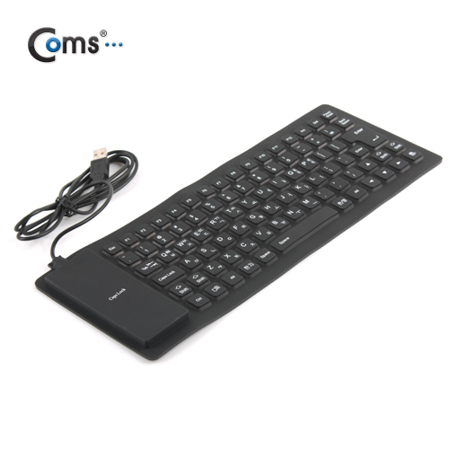 Coms USB 롤 키보드 - 휴대가 간편/ 청소가 편리 [B-8224]/블랙