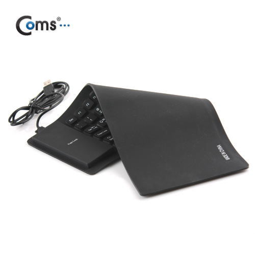 Coms USB 롤 키보드 - 휴대가 간편/ 청소가 편리 [B-8224]/블랙