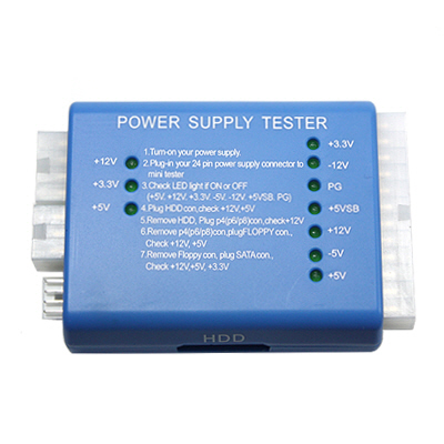 Coms 파워서플라이 테스터기/PC전압을 LED로 확인/이상유무 진단