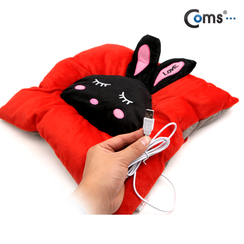 Coms USB 온열 쿠션 - USB 전원 사용