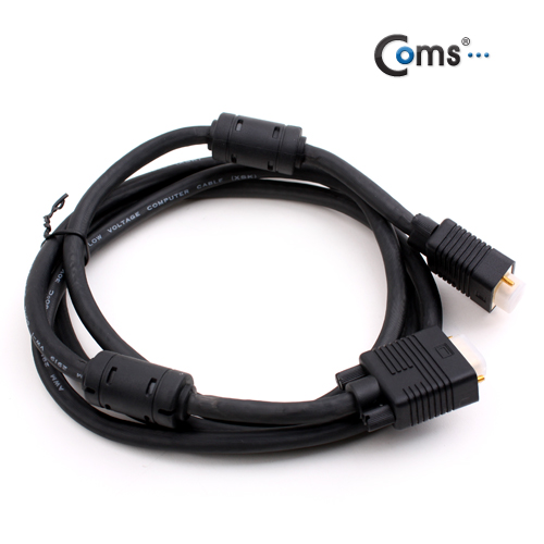 Coms 모니터 케이블(RGB 고급형), 블랙 1.8M