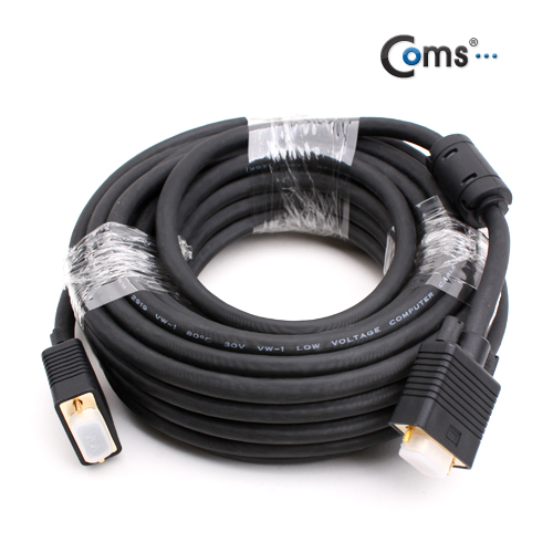 Coms 모니터 케이블(RGB 고급형), 블랙 10M