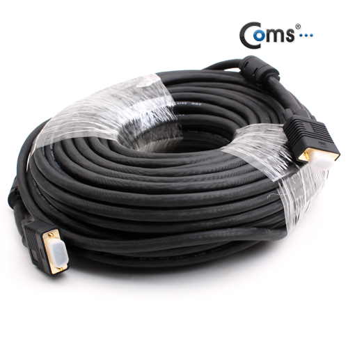 Coms 모니터 케이블(RGB 고급형), 블랙 30M