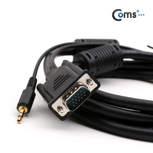 Coms 모니터 오디오 통합케이블(RGB+Stereo) 2M