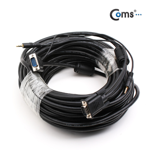 Coms 모니터 오디오 통합케이블(RGB+Stereo) 20M