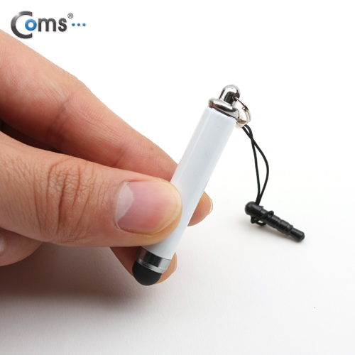 Coms 터치펜 정전식(이어폰 마개식), 흰색