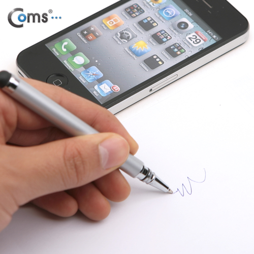 Coms 터치펜 정전식(볼펜겸용), 은색