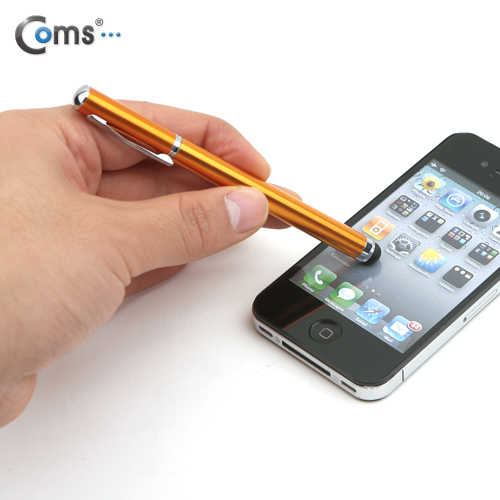Coms 터치펜 정전식(볼펜겸용), 오렌지색