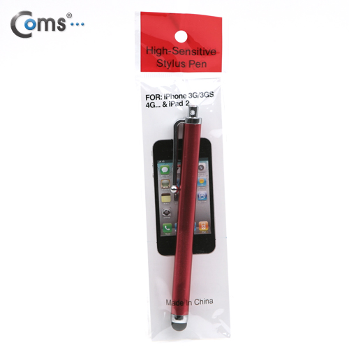 Coms 터치펜 정전식(펜모양), 빨강