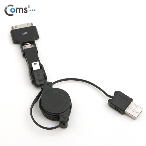 Coms USB 스마트폰 충전케이블(멀티/릴) 3in 1