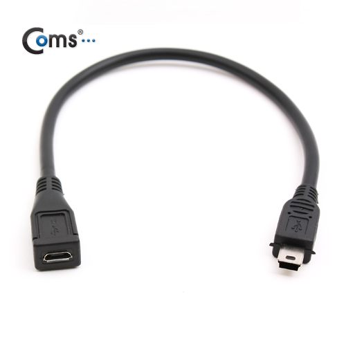 Coms USB 2.0 케이블(Short/Micro F/Mini 5P M), 30cm