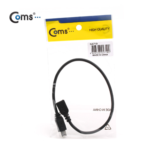 Coms USB 2.0 케이블(Short/Mini 5P MF), 30cm/Mini 5P M